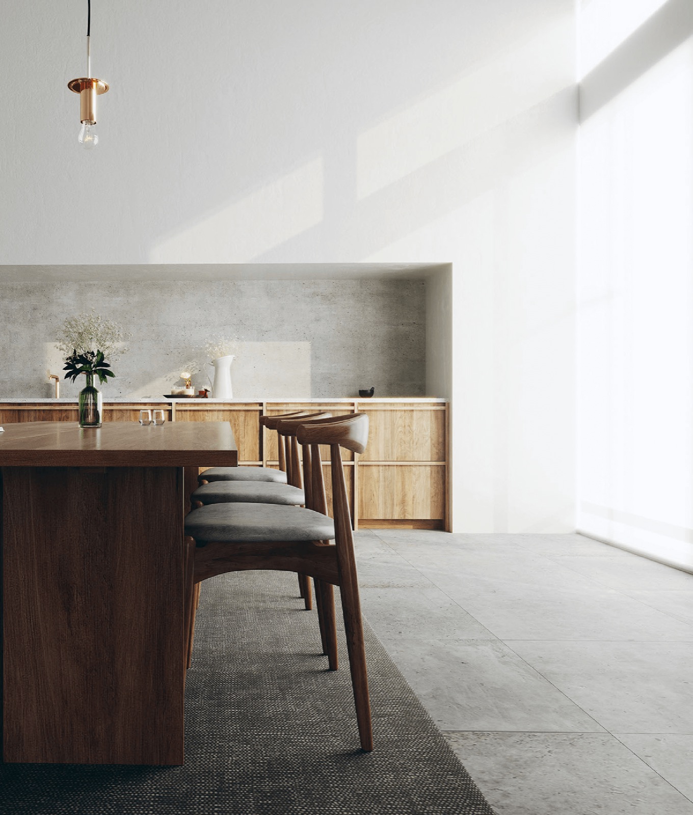 Recámara principal con luz natural, proyecto residencial en Puebla
