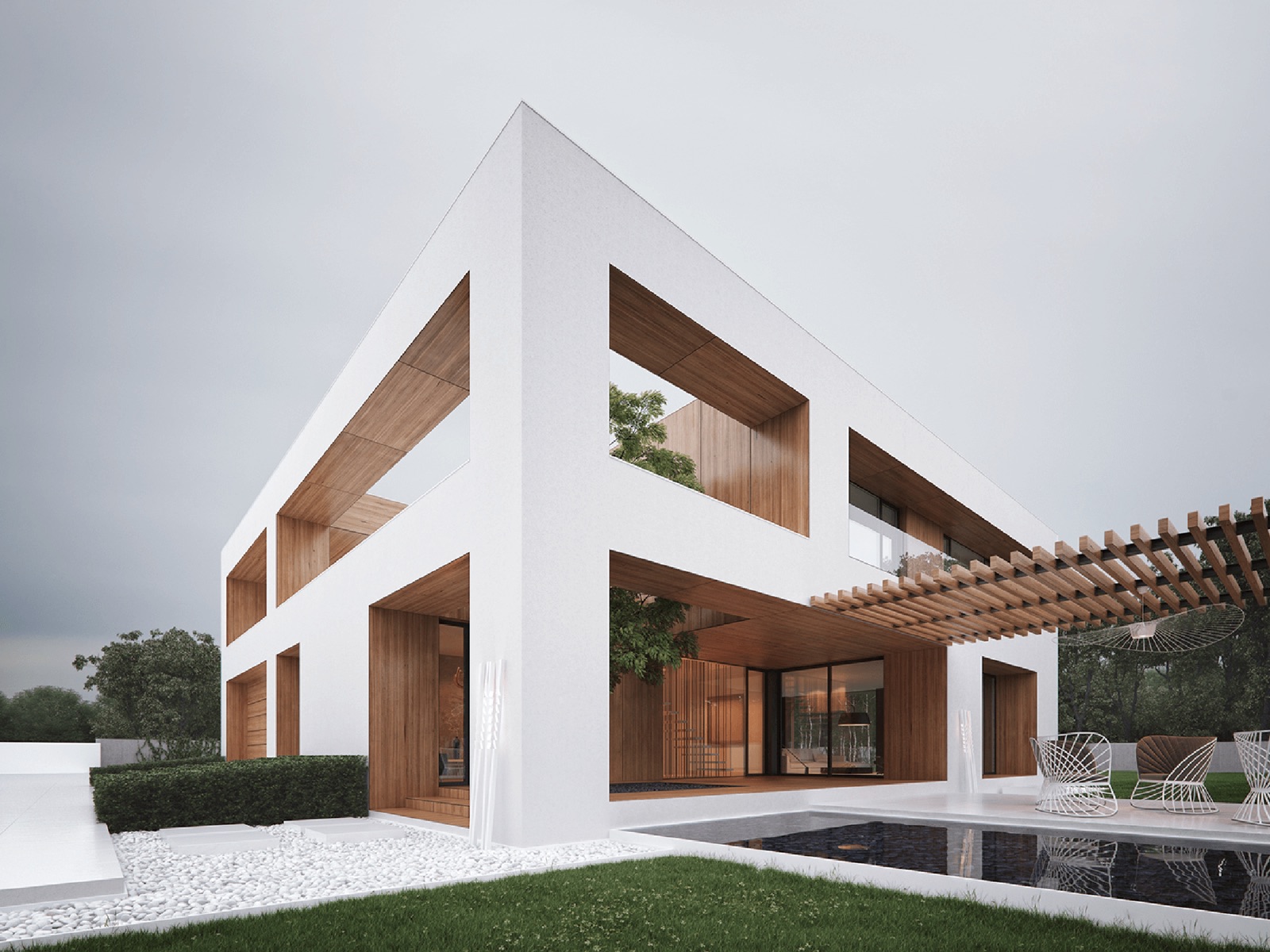 Comedor y cocina integrados, proyecto residencial en Puebla